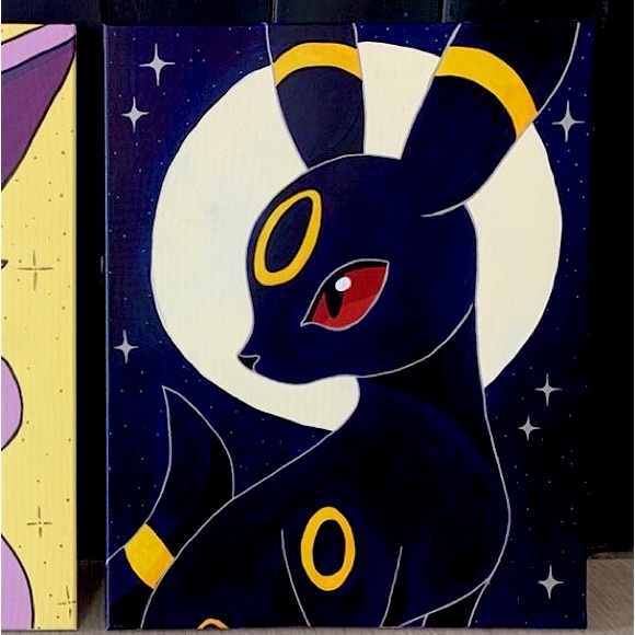COPY - Umbreon painting - Hand painted - Picture 1 of 1
